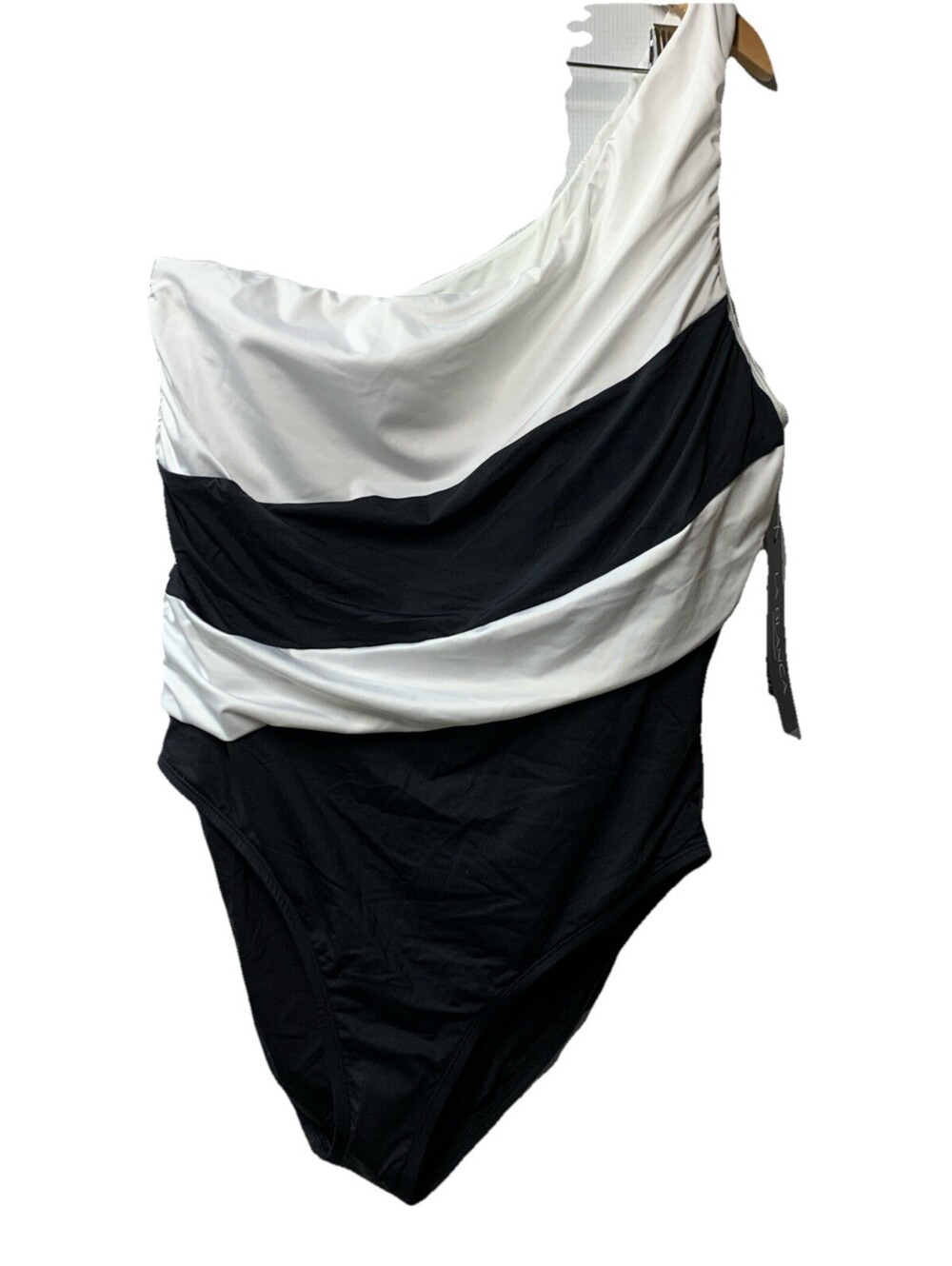 La Blanca One-Piece Women's Swimsuit Black & White LB3ZZ03 Size 16 Swimwear